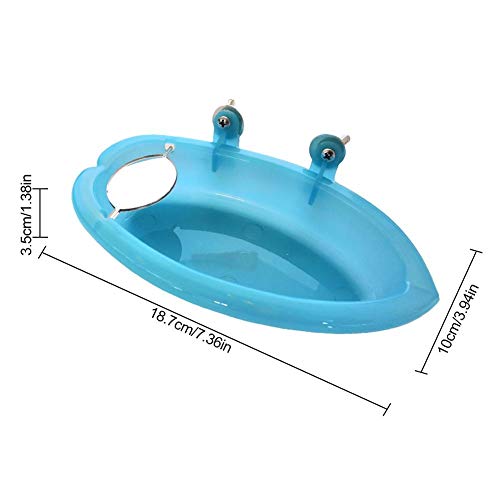 dianhai Bird - Bañera de baño con Espejo pequeño con Forma de papagayo y peonía