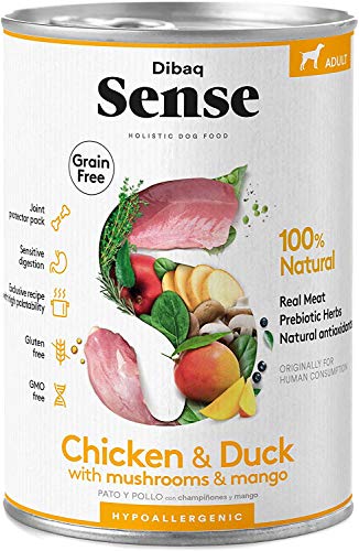 Dibaq Sense Gran Free Pollo & Pato. Comida húmeda para perros. 100% ingredientes naturales. Hipoalergénica.