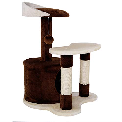 dibea Árbol rascador árbol para escalar árbol rascador para gatos Altura 65 cm marrón/beige
