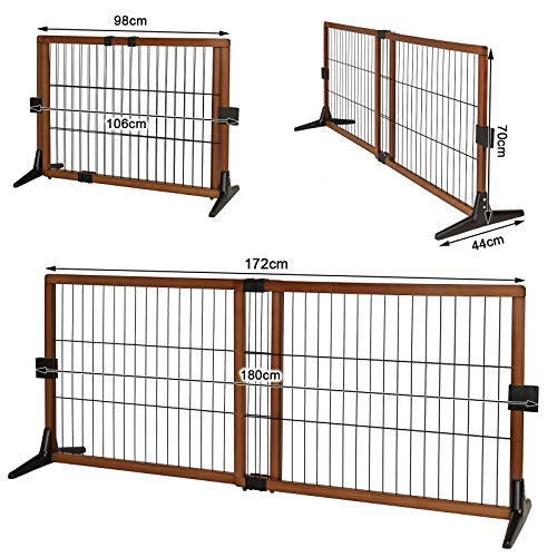 dibea Barrera perros seguridad perros protección escalera cachorros Altura 70 cm