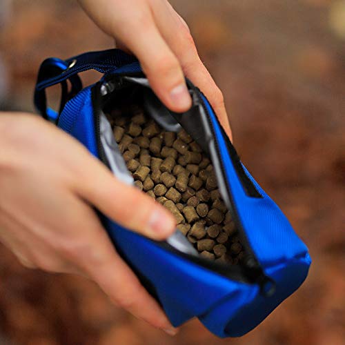 dibea Bolsa de comida perros bolsa de training bolsa de golosinas perros Azul