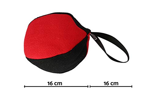 Dingo Gear Desires Bite Tug en Forma de Rodillo para Entrenamiento de Perros IGP K9 Work Play Nylcot Rojo
