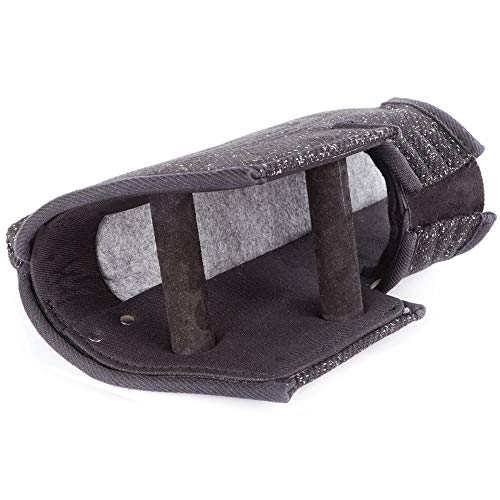 Dingo Gear Fred - Manga Corta para Entrenamiento de Perro, Derecha e Izquierda, dureza Media, protección de Nailon S00548, Color Negro