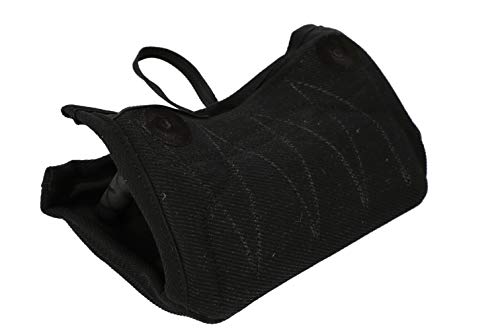Dingo Gear S00703 - Almohadilla de mordida Universal para Entrenamiento de Perros, 1 asa y 1 Soporte en Tubo de nylcot, Color Negro