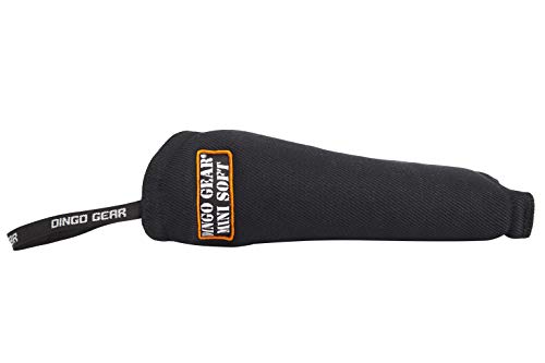DINGO GEAR S01963 - Funda Blanda con asa para Entrenamiento de mordida de Cachorro, Hecha a Mano con Material francés, Color Negro