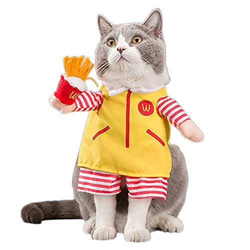 Disfraces para Gatos, Trajes De Animal Doméstico Lindo Camarero Cosplay rol Perro Disfraces para Halloween Party Cosplay Eventos Especiales De Navidad Ropa,S