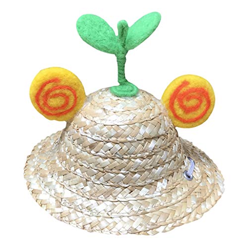Disfraz de perro Mascota sombrero de paja sombrero hecho a mano de Verano de fieltro de lana sombrero de Sun de la foto del gato gorra Fuera del usuario gorra de béisbol del sombrero Gorra para mascot