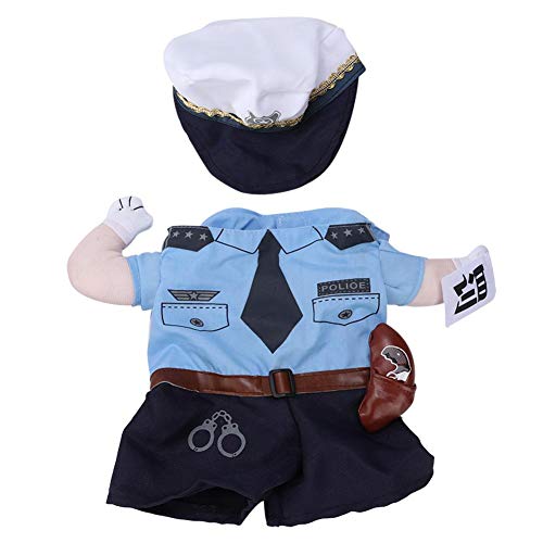 Disfraz de policía para Perros, Disfraz Divertido de Fiesta para Perros, Ropa para Mascotas, Gatos, Perros, Halloween, Uniforme de Cosplay para Mascotas, Accesorios Divertidos para Fiestas