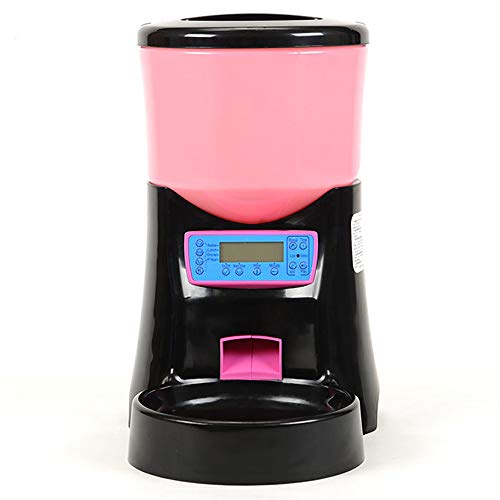 DjfLight Alimentador automatico de Mascotas para Perro Gato, automatico comedero, El Tiempo de la máquina alimentación Gatos cuantitativa, se Puede Registrar en un tazón arroz para Gatos.