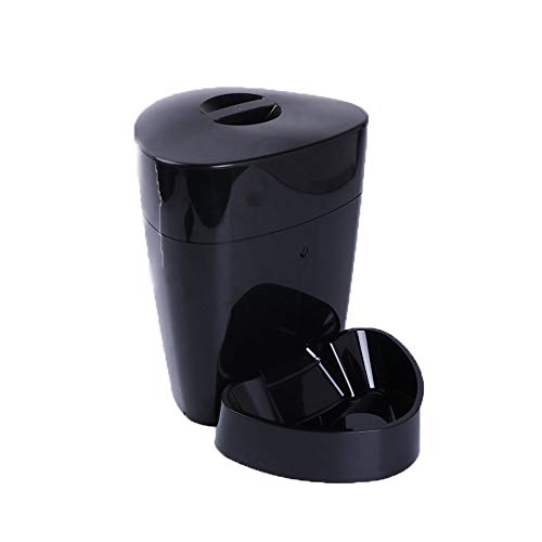 DjfLight Alimentador automatico de Mascotas para Perro Gato, automatico comedero, Inteligente Control Remoto Inteligente Dispositivo de alimentación automática Gato Perro Comida tazón,Black