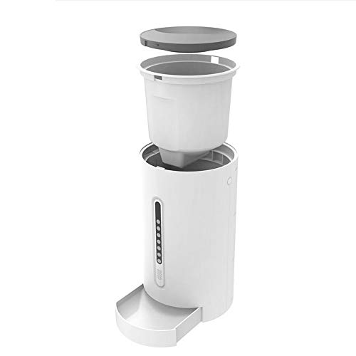 DjfLight Alimentador automatico de Mascotas para Perro Gato, automatico comedero, Mascota Inteligente Llamada de Voz para Dispositivo de alimentación, Alimentador cuantitativo pequeño Máquina