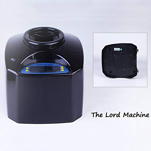 DjfLight Alimentador automatico de Mascotas para Perro Gato, automatico comedero,Black