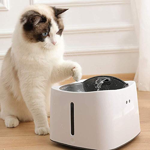 DKee Alimentador Dispensador de Agua for Mascotas Inteligente, Dispensador de Agua for Perros y Gatos Filtro de Cuatro Capas Dispensador de Agua for Perros con oxígeno de circulación automática