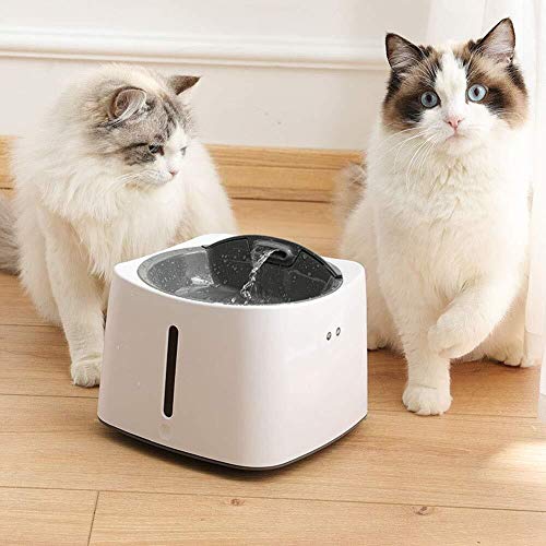 DKee Alimentador Dispensador de Agua for Mascotas Inteligente, Dispensador de Agua for Perros y Gatos Filtro de Cuatro Capas Dispensador de Agua for Perros con oxígeno de circulación automática
