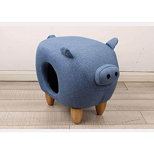 DKee Cama de Mascotas Colchoneta for Gatos, Taburete Tela de Gato Casa de algodón y Tejido de Lino Medio Multifuncional Cerrado en Taburete de Gato (Tela Dorada de Terciopelo Corto), Dorado