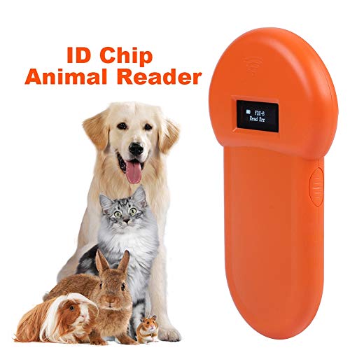 Dog Microchip Scanner Reader, 134.2KHZ Handheld Animal Chip Reader Escáner de microchip para mascotas con pantalla LCD en tiempo real para gestión de identificación de perros / gatos / caballos / aves