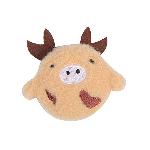 dontdo Juguete para gatos de peluche lindo gato de peluche juguete lindo de dibujos animados suave de peluche interactivo mordedura de peluche con hierba para gatos amarillo