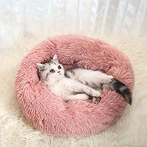 Donut Pet Bed, Anxiety Dog Bed Calming Blanket Set - Cómoda Cuddler Pet Bed para Dormir Mejor Impermeable Fondo, Calentamiento Otoño Invierno Interior Reposo Perrera