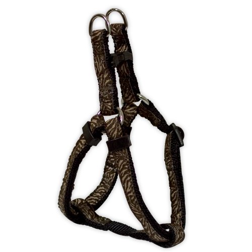 Doogy - Arnés de Nailon para Perro con Cebra, 10 mm x 25 – 40 cm, Color marrón