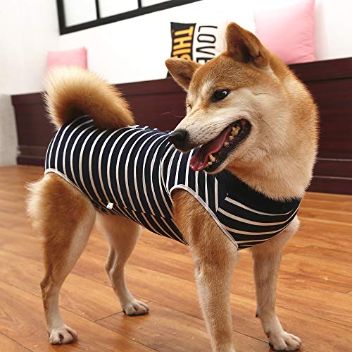 Dotoner Chaleco de recuperación para Perros y Gatos, Protector de heridas Abdominales, Ropa quirúrgica médica para Cachorros(Blue,XS)