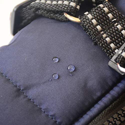 Dowoa Chaqueta para Perros Chaleco de Invierno Chaqueta para Mascotas Abrigo cálido para Perros Suéter Impermeable para Perros Traje de esquí para Mascotas Chaleco sin Mangas con Correa para el Pecho