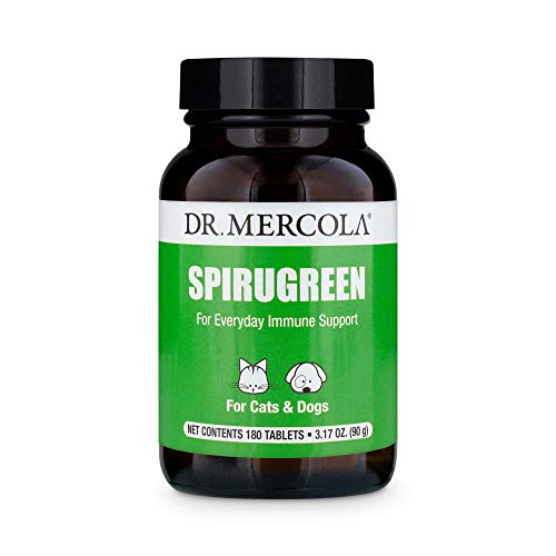 Dr Mercola Healthy Pets Spirugreen SuperFood for Pets (500mg, 180 Tablets) by Dr. Mercola