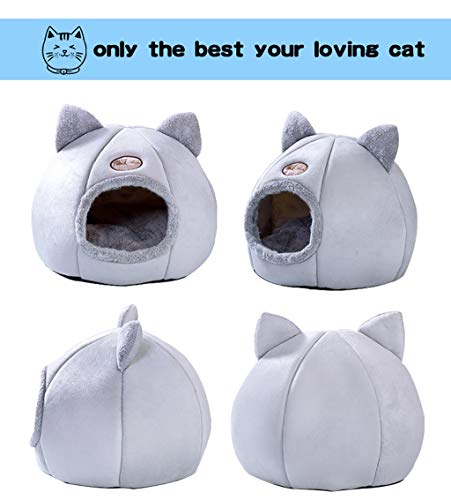 DreamedU Casas de Perro Interior Felpa Cueva para Gato Exterior Cojín Extraíble Fieltro Cama para Animales Cálida en Invierno Baratos