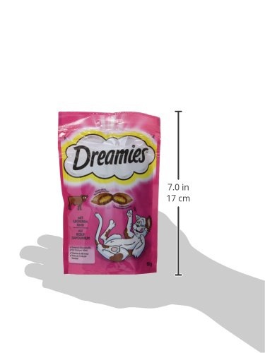 Dreamies Klassiker Katzensnacks - Traumhaft knusprige Bolsillos con tierno Relleno - 6 x 60 g