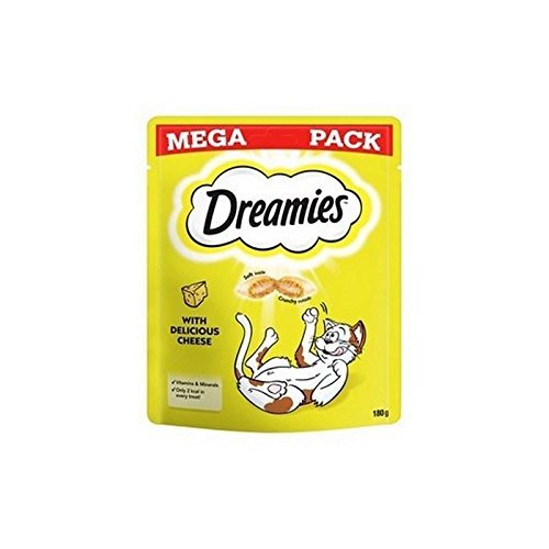 DREAMIES tratamiento de gato Queso Mega Pack (180 g) (Paquete de 2)
