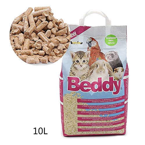 DZL- Virutas de Madera para Mascotas 10L Lecho Higienico Virutas de Madera para Hámster Conejo Gato Loro Animales Pequeños (Lecho10L)