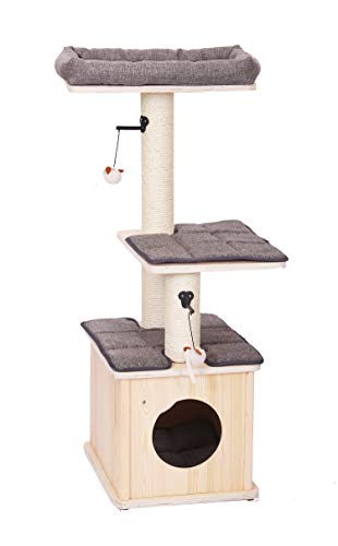 Ebi Europet Bernina 431-444610 Oslo - Rascador de Madera (48 x 38 x 109 cm)