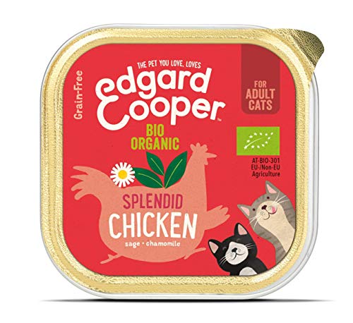 Edgardcooper Bio Grain Free Adult para gatos de 85 g, pollo salvia y manzanilla