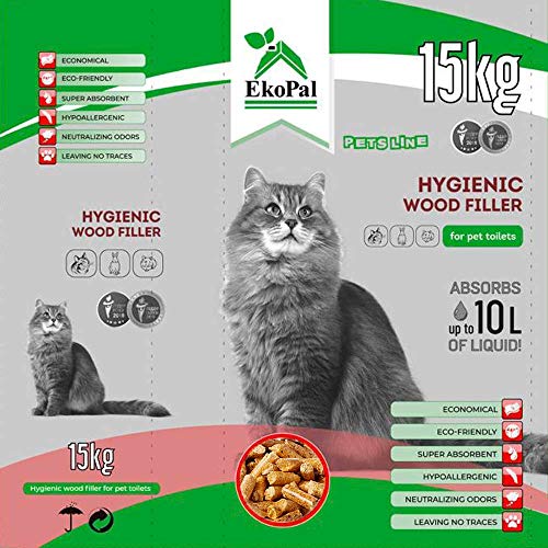 EkoPal Pellets de madera higiénicos para gatos