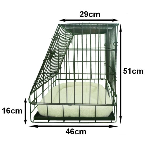 Ellie-Bo - Jaula Plegable para Mascotas, Techo Inclinado, Cubierta de metálica no masticable, para Parte Delantera del Coche