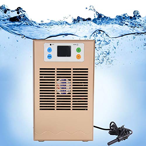 Enfriador de agua del tanque de peces, Máquina de enfriamiento de agua del tanque de peces, Máquina de enfriamiento del acuario enfriador de tanque de peces para acuario 35L Usos de acuicultura(70W)