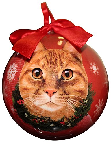E&S Pets Tabby - Adorno de Navidad para Gato a Prueba de roturas, fácil de Personalizar Amantes de los Gatos