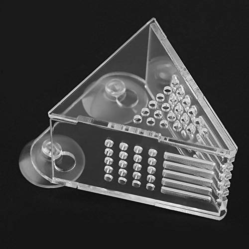 【Especial de Año Nuevo 2021】Alimentador de Acuario, con 4 Piezas Ventosas acrílicas Reutilizables Blanco Fácil instalación Alimentador de Gusano Rojo, para Gusano Rojo para Acuario de camarones de sal