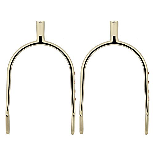 Espuelas Plateadas, espolón angosto de aleación de Zinc Plateado al por Mayor Espuelas para Caminar a Caballo Todo Alrededor Espuelas inglesas para Mujer (Oro)