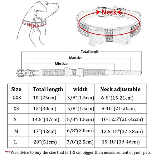 ETOPARS Correas de Collar de Perro con Diamantes de Imitación, Collar y Correa para Perro, Collar para Perro Correa de Piel de Ante Suave y Brillante