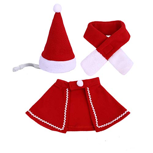 ETOPARS Trajes de Navidad para Perros, Santa Disfraz para Perros, Vestido de Navidad para Mascotas, Ropa Rojo para Perro Gato