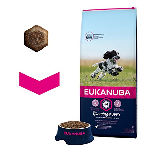 EUKANUBA Cachorro de Raza Mediana en Crecimiento rico en pollo fresco [12 kg]