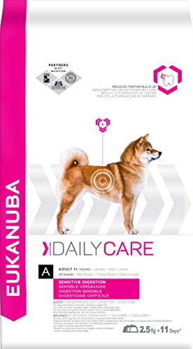 Eukanuba Daily Care Adulto - Alimento seco para perros con una digestión sensible, 2.5kg