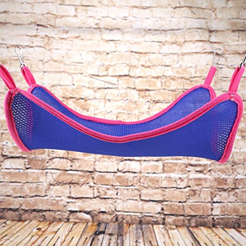 Everpert Hamaca de malla para gatos y hurones de verano transpirable (azul/L)