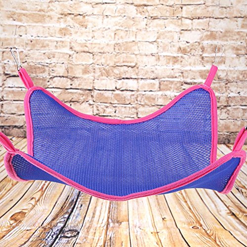 Everpert Hamaca de malla para gatos y hurones de verano transpirable (azul/L)