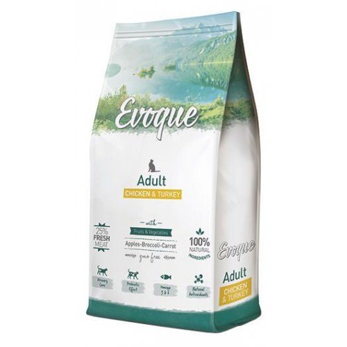 Evoque para gatos ADULT CHICKEN Turkey & Rice 1, 5Kg