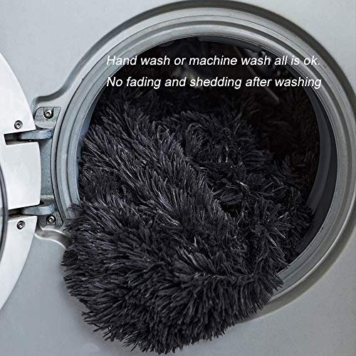 Ewolee Manta para perro, súper suave, cálida, esponjosa, de piel sintética peluda, lavable para dormir, para perros y gatos pequeños, medianos y grandes (grande, gris oscuro)