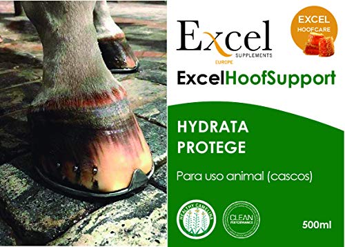 Excel Hoof Support 0,5 litros| Grasa Cascos Caballos| hidratante| (0,5)