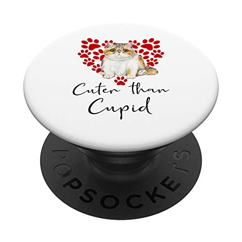 Exótico De Pelo Cuter Than Cupip Gato Día San Valentín PopSockets PopGrip: Agarre intercambiable para Teléfonos y Tabletas