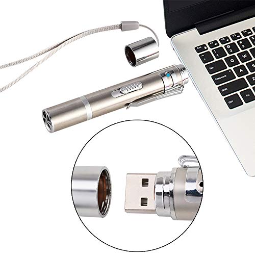 Faburo 2 Juguetes interactivos para Gatos + 2 Ratones de sisal, Juegos interactivos para Gatos con 7 en 1 función, USB Recargable, Herramienta de adiestramiento para Animales domésticos