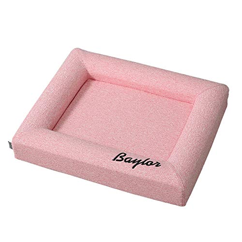 FACAI Perrera para Perros Invierno Cálido Todas Las Estaciones Tamaño Universal Perro De Peluche Cama para Perros Cama para Mascotas Cojín Extraíble Y Lavable Sofá para Perros,Pink-S